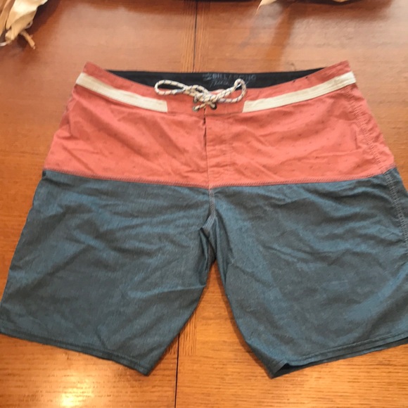Salmon and Blue Swim trunks by Billabong - Picture 3 of 11